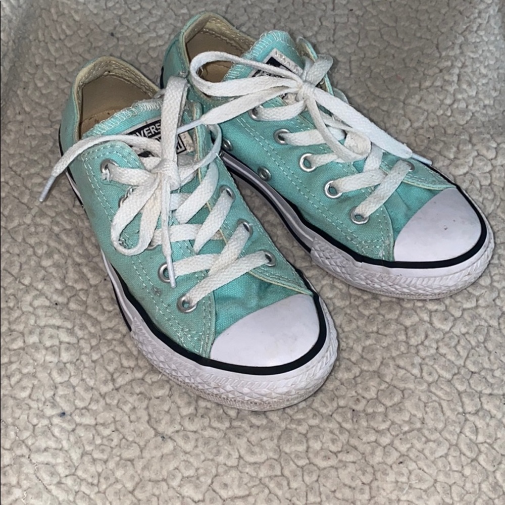 Girls Tiffany Blue Converse